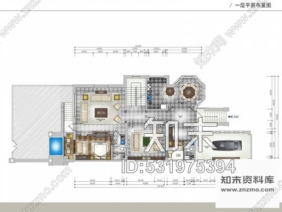 施工图河北优雅时尚又艺术的别墅CAD施工图含效果图施工图下载【ID:531975394】