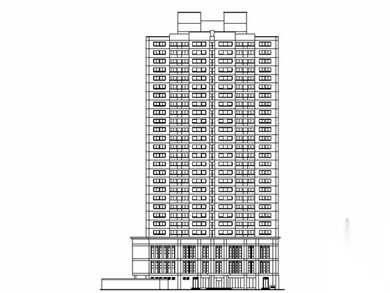 [深圳]某二十七层公寓建筑扩初图cad施工图下载【ID:166547106】