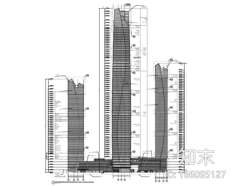 369m钢框架cad施工图下载【ID:166095127】