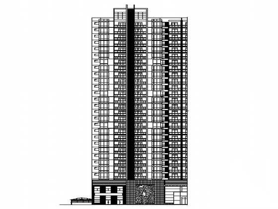 [四川]某二十八层商住楼建筑施工套图（带节能设计）cad施工图下载【ID:167625124】