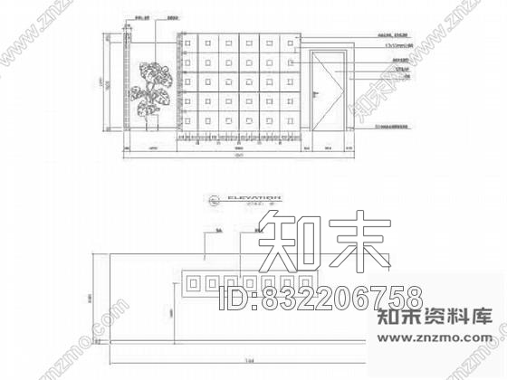 图块/节点小型会议室立面图施工图下载【ID:832206758】