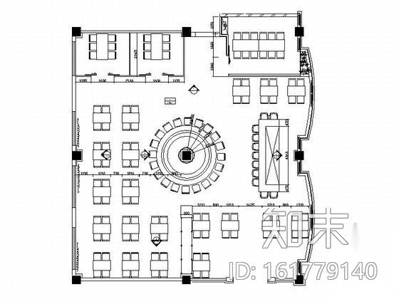 日韩餐厅室内装修图施工图下载【ID:161779140】