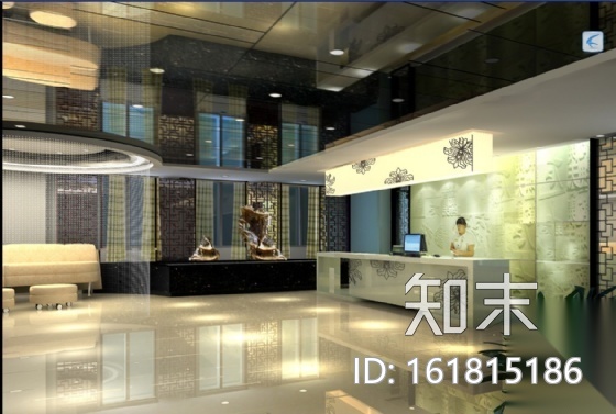 1500㎡某知名足浴中心连锁店施工图（含效果）cad施工图下载【ID:161815186】