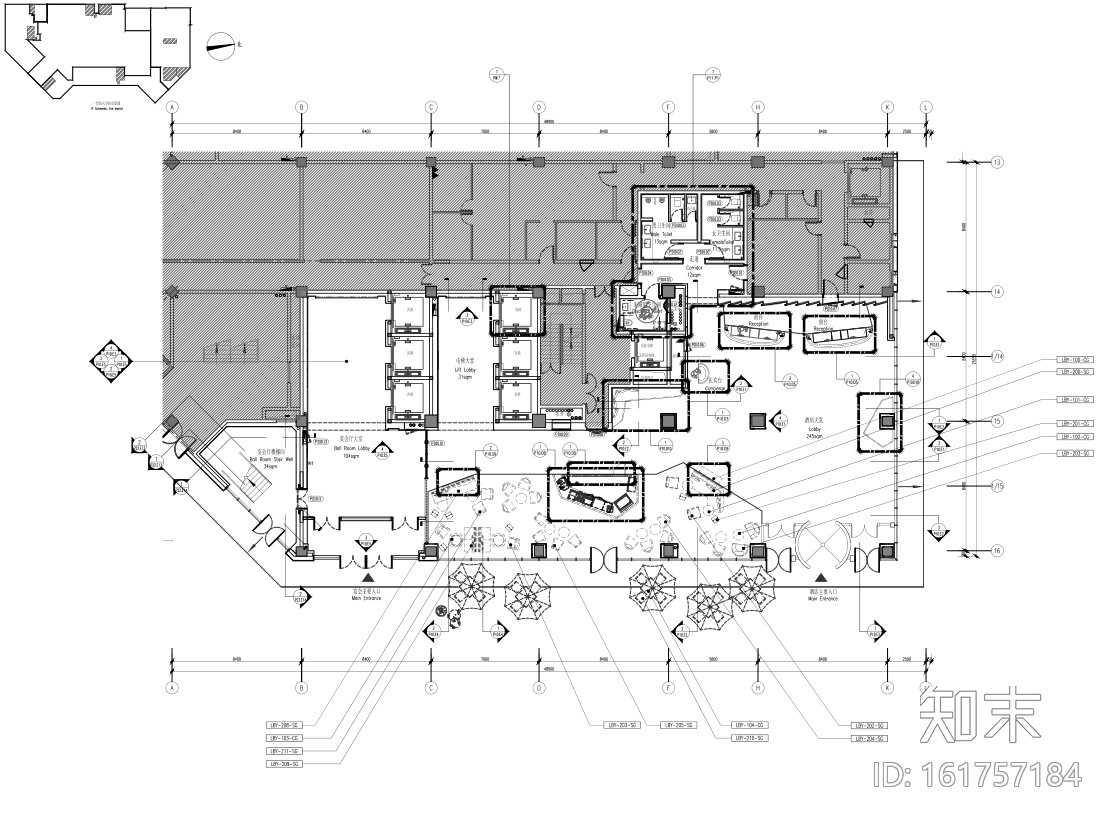 [浙江]SL+A-杭州空港假日酒店丨室内装修施工图+效果图+...cad施工图下载【ID:161757184】