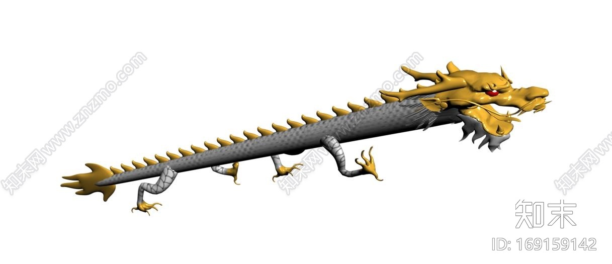 精品龙带贴图带运动模型CG模型下载【ID:169159142】