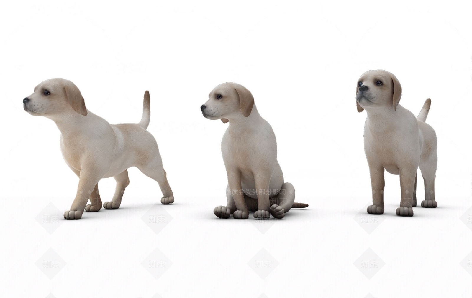 现代小狗动物3D模型下载【ID:281684127】