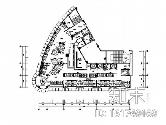 [福建]西式咖啡厅室内施工图cad施工图下载【ID:161749189】