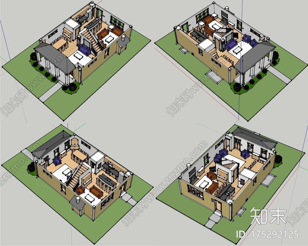 双层房屋3d打印模型下载【ID:175292125】