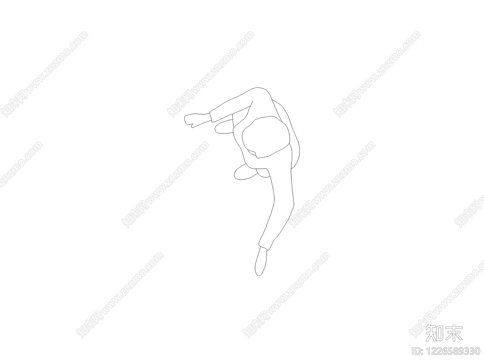 现代人物CAD图纸