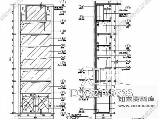 图块/节点广东某酒坊礼品柜详图cad施工图下载【ID:832169735】