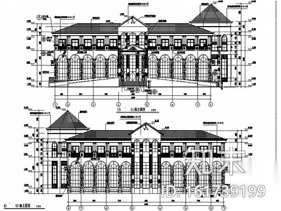 [四川]古典欧式售楼处室内装修图（含效果）cad施工图下载【ID:161739199】