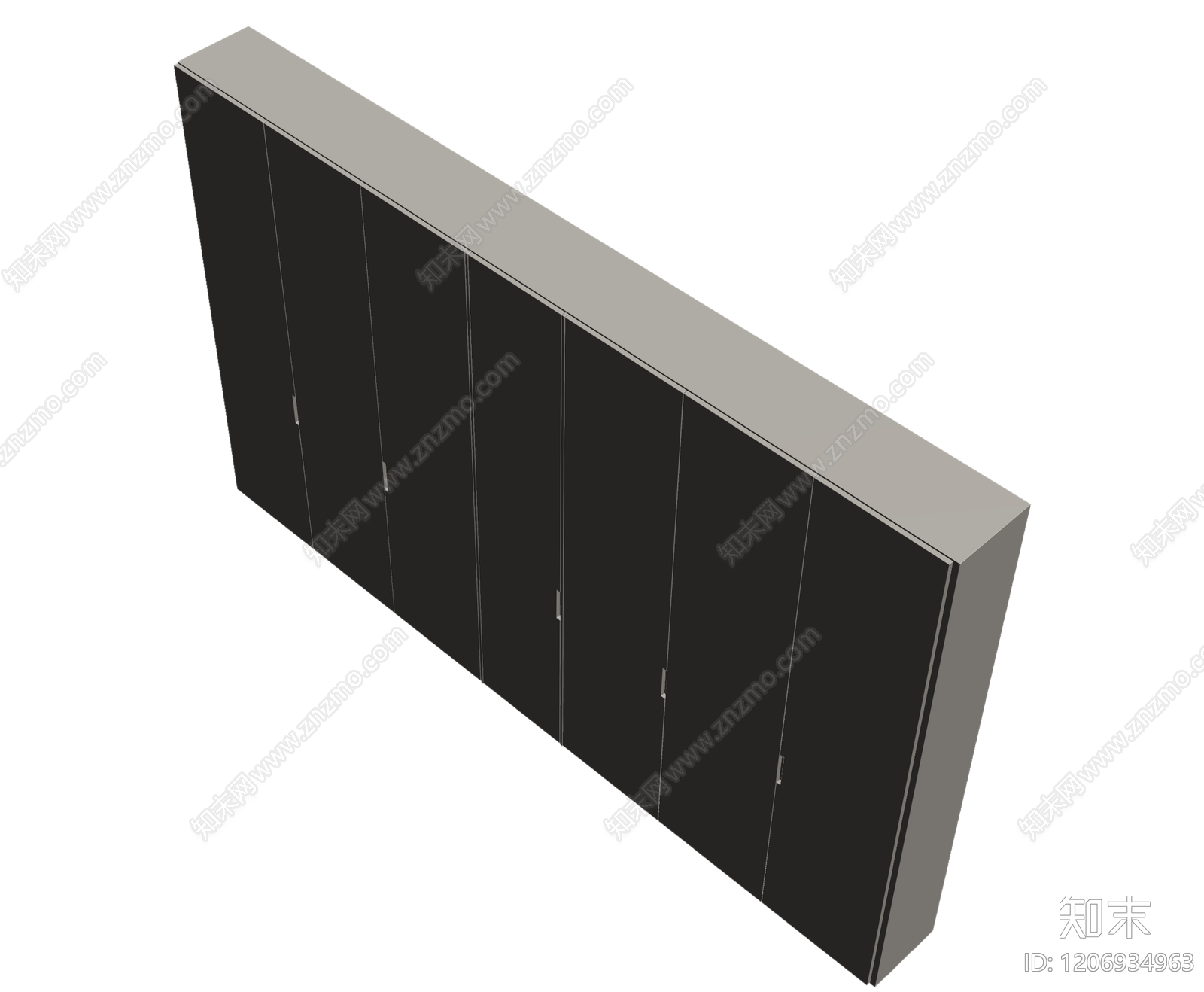 灰色多门柜体3D模型下载【ID:1206934963】