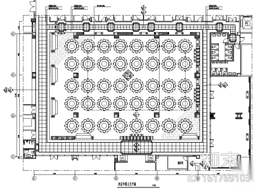 广州-大唐酒家中餐厅室内装修施工图（含40个CAD图纸）施工图下载【ID:161769103】