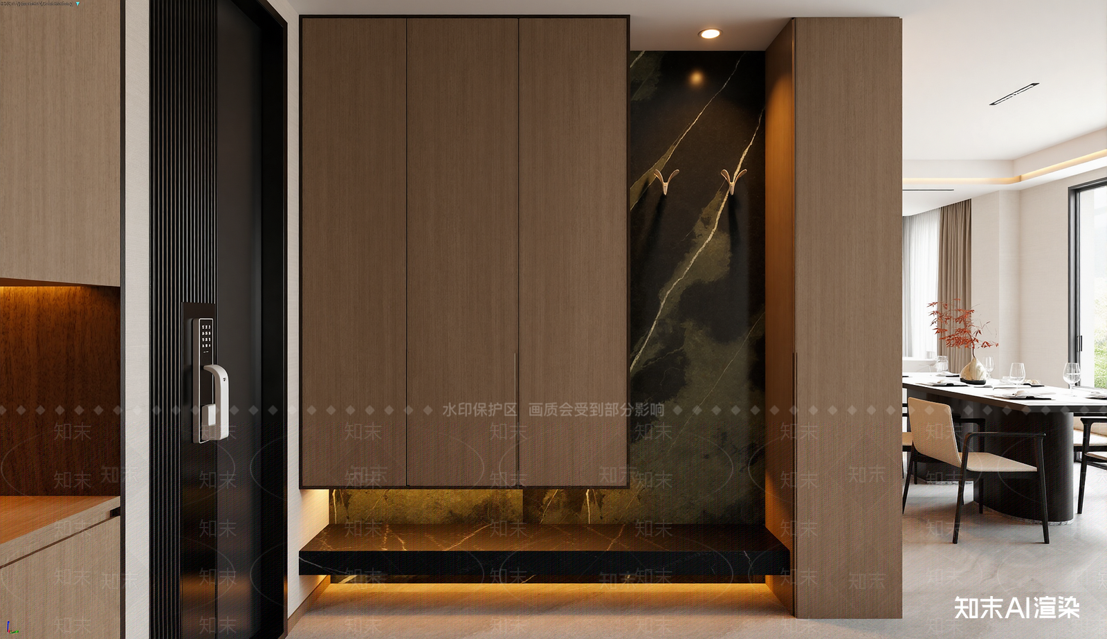 新中式玄关3D模型下载【ID:1222019603】