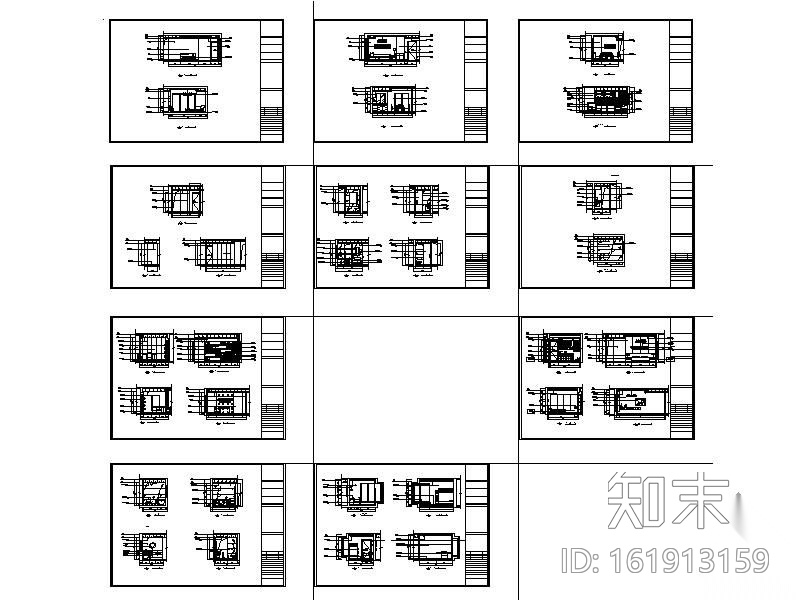 [上海]混搭三居样板房设计图（含实景）cad施工图下载【ID:161913159】