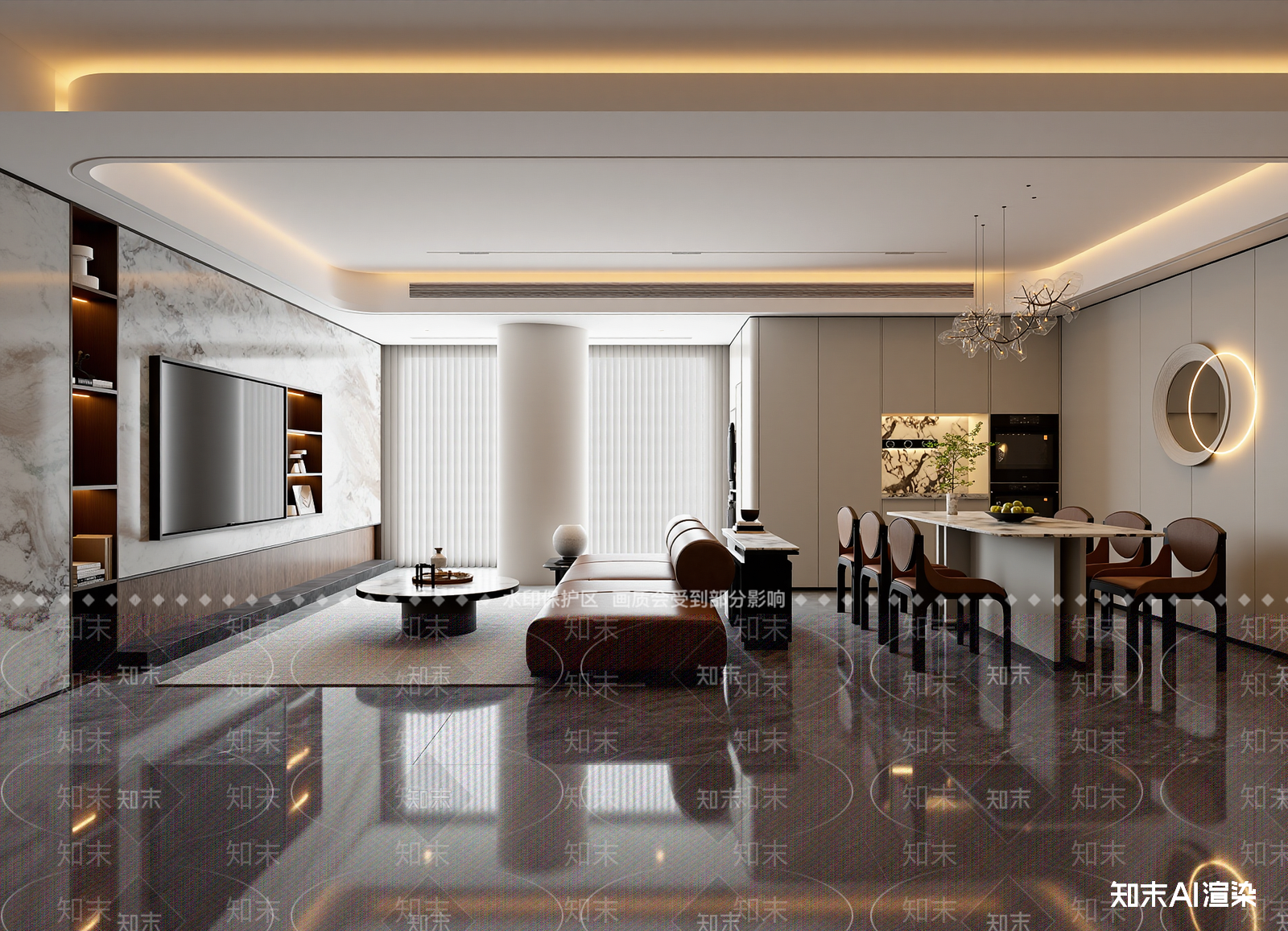 现代客餐厅3D模型下载【ID:1214702729】
