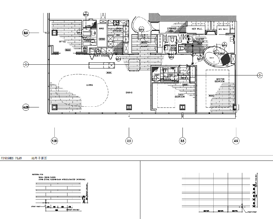 [上海]四季汇酒店公寓装修施工图+考察实景cad施工图下载【ID:166039112】