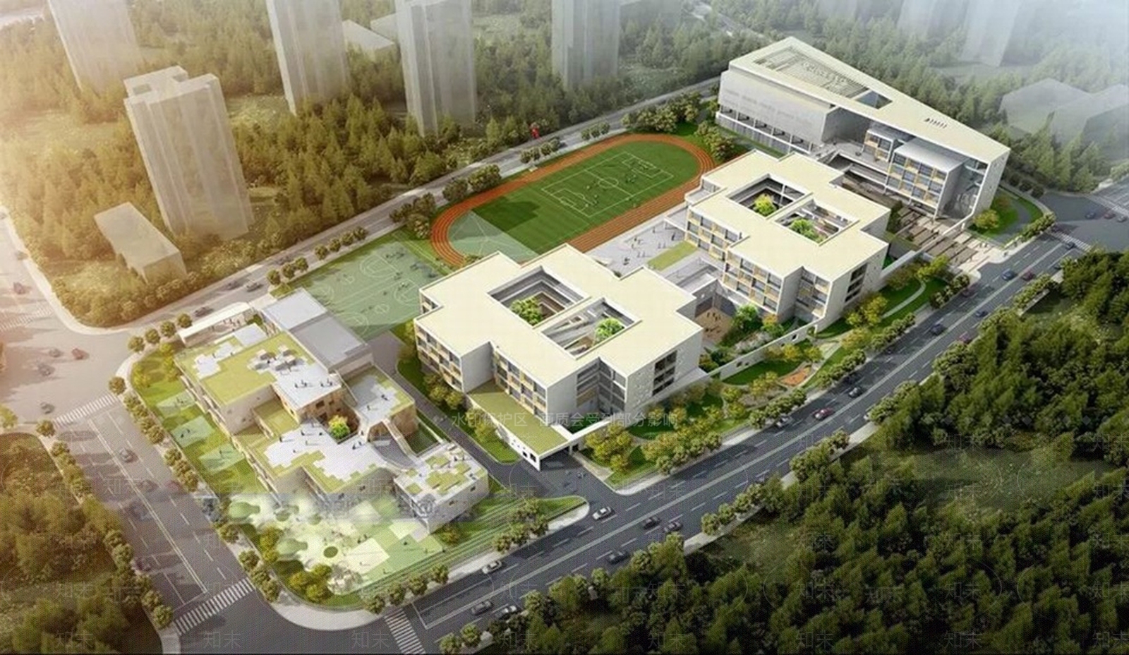 杭州市滨江区江南单元小学SU模型下载【ID:162754249】