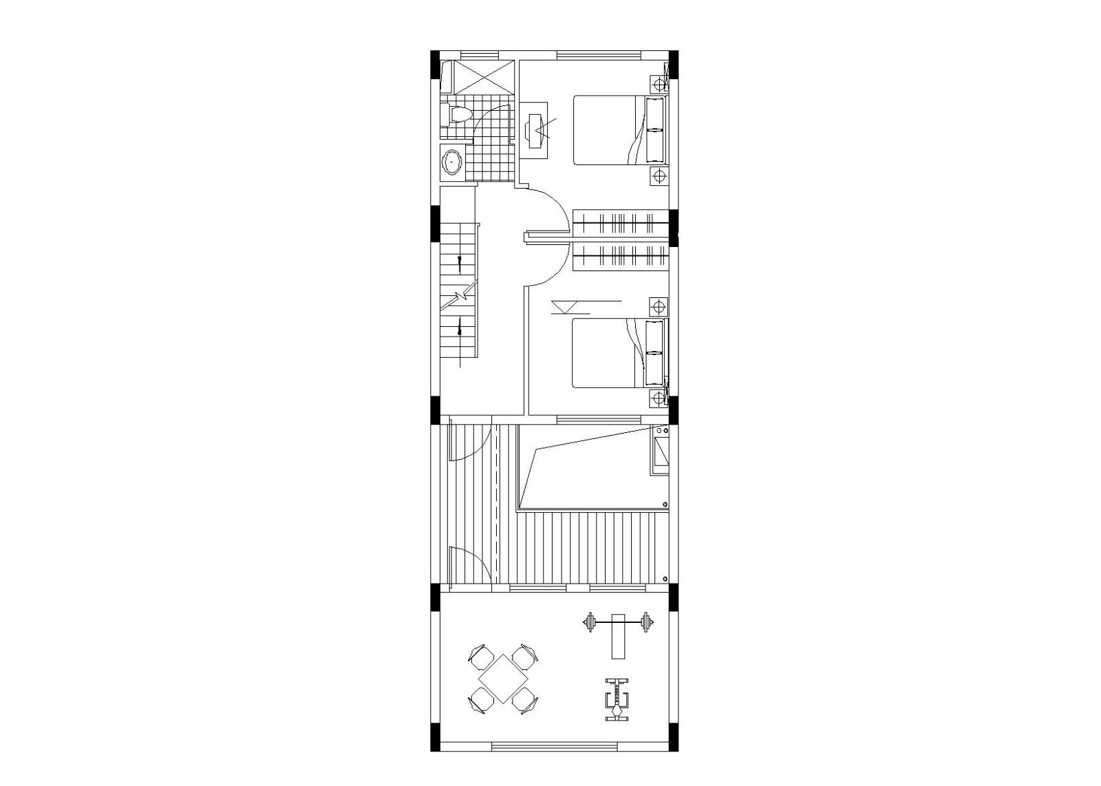 绿地汤山合院联排别墅建筑施工图cad施工图下载【ID:149888132】