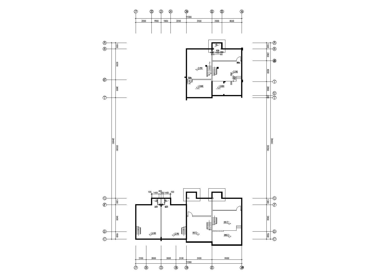 绿地汤山合院联排别墅建筑施工图cad施工图下载【ID:149888132】