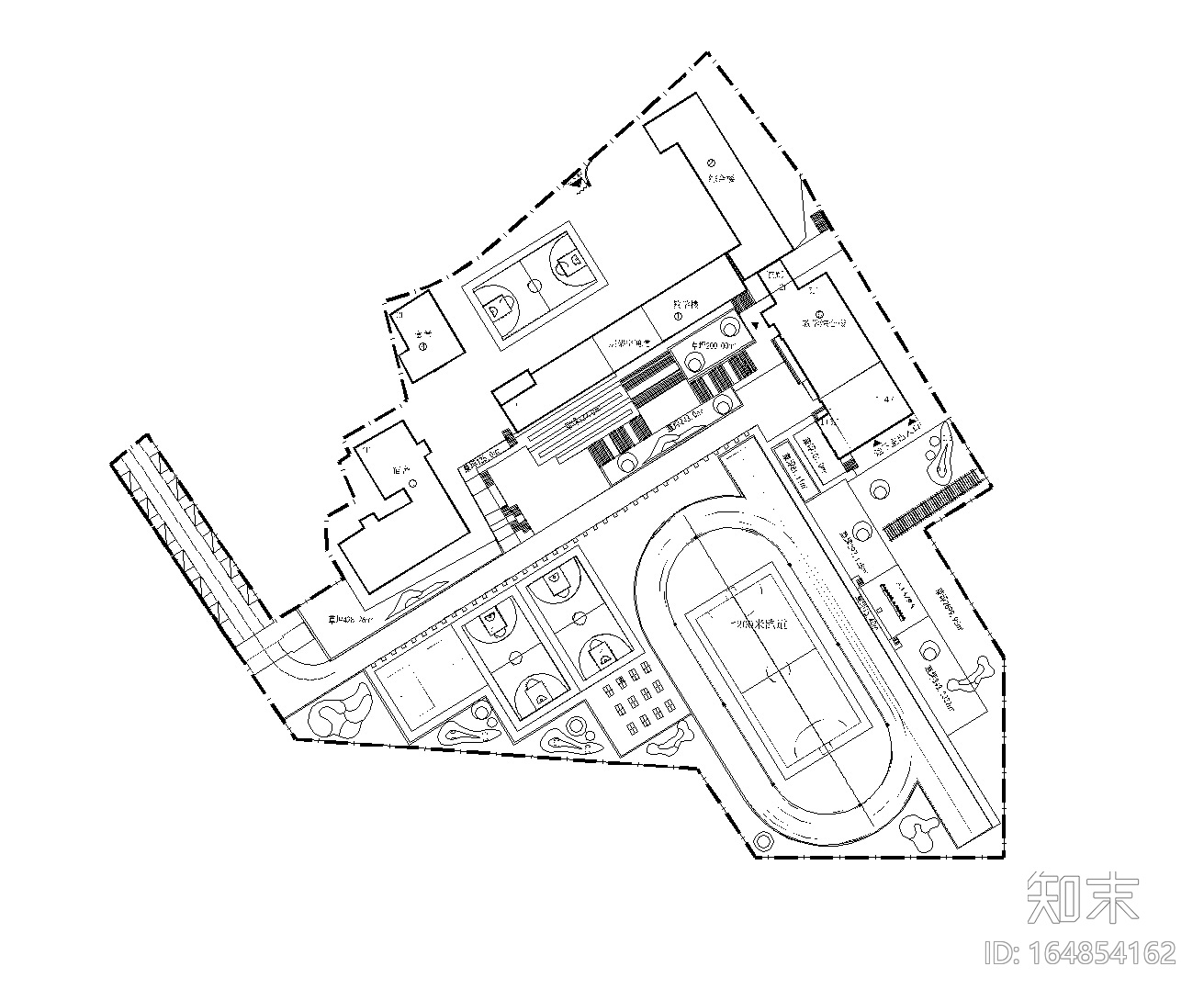 [贵州]小学扩建项目室外景观CAD施工图施工图下载【ID:164854162】