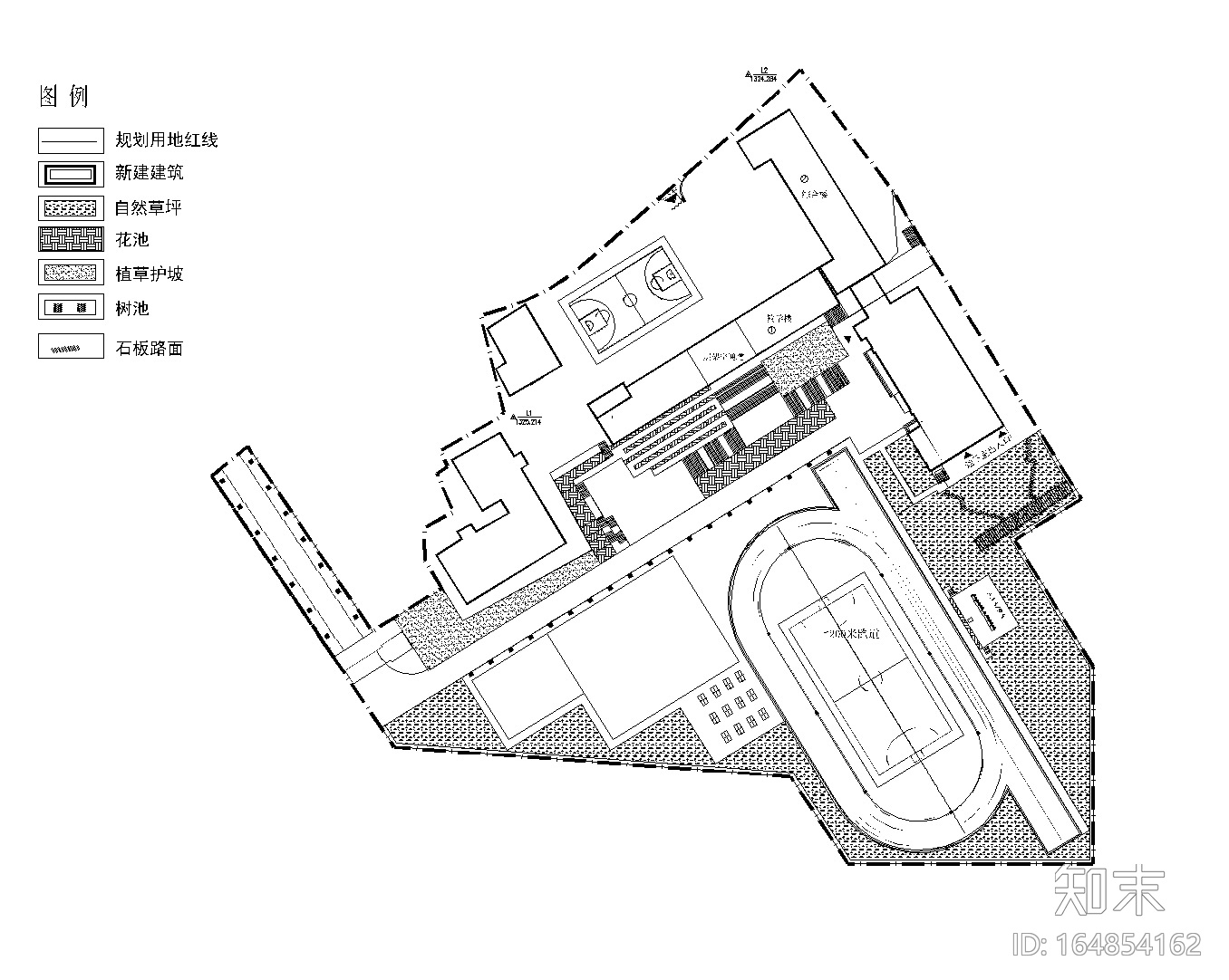 [贵州]小学扩建项目室外景观CAD施工图施工图下载【ID:164854162】