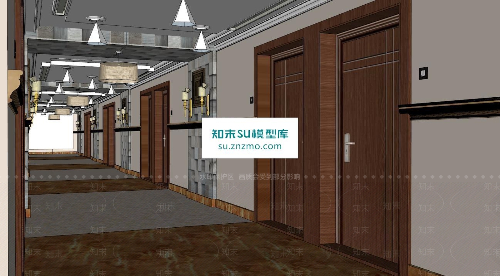 楼梯间SU模型下载【ID:169508221】