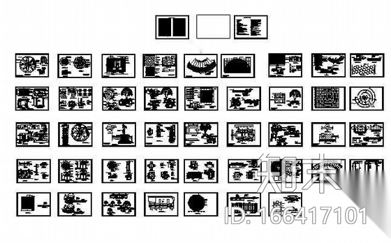 中庭景观设计施工图全套施工图下载【ID:166417101】