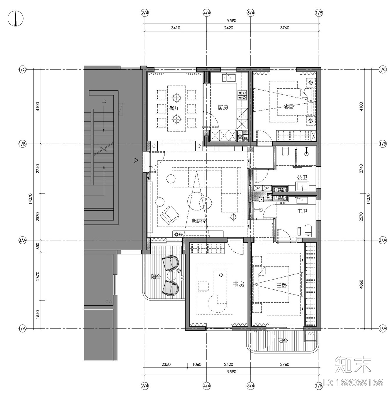 90㎡_111㎡_137㎡花漾卢湾公寓室内空间设计cad施工图下载【ID:168277184】