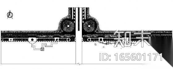 大沂河局部绿化设计平面cad施工图下载【ID:165601171】