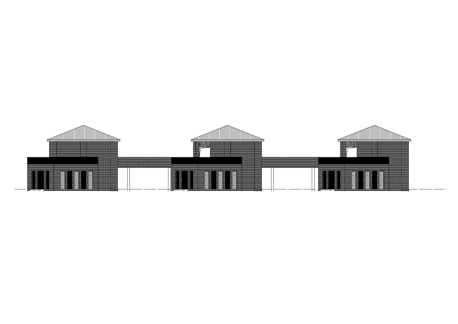 [河南]高校校园商业街建筑设计施工图（CAD）cad施工图下载【ID:151440194】