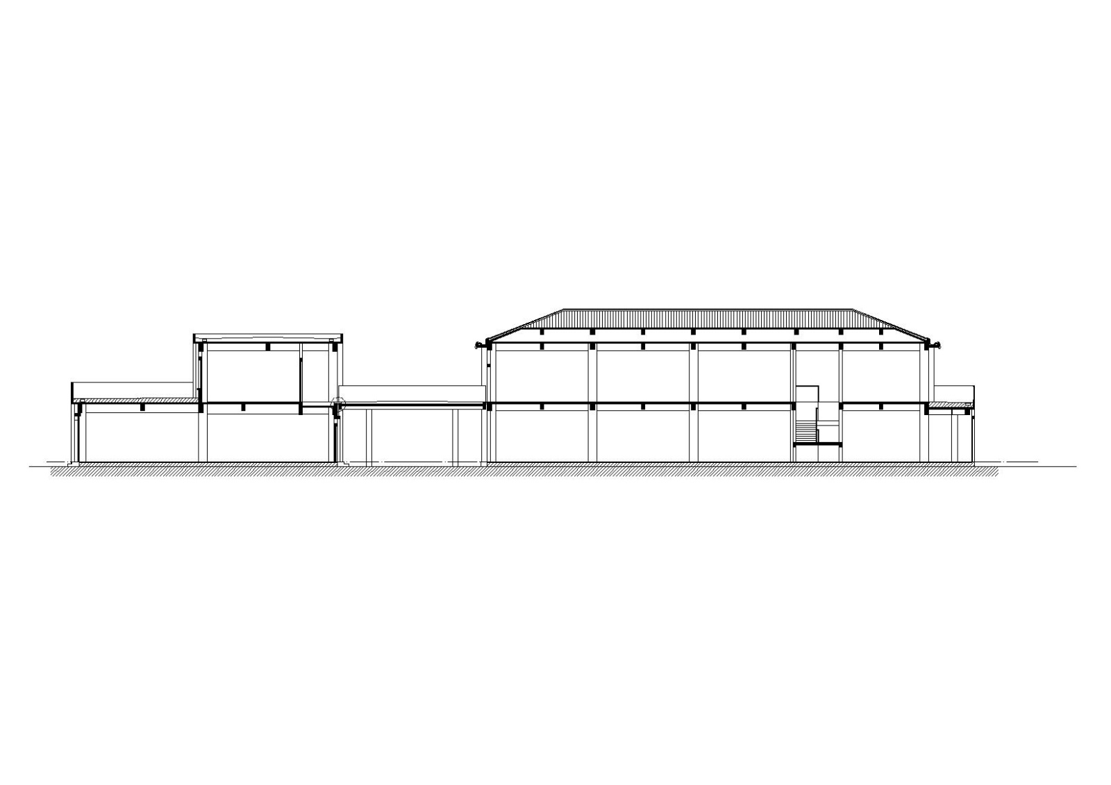 [河南]高校校园商业街建筑设计施工图（CAD）cad施工图下载【ID:151440194】