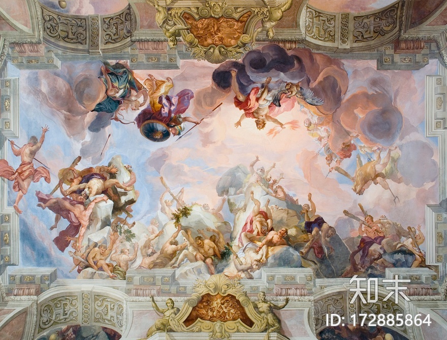 教堂穹顶壁画贴图下载【ID:172885864】