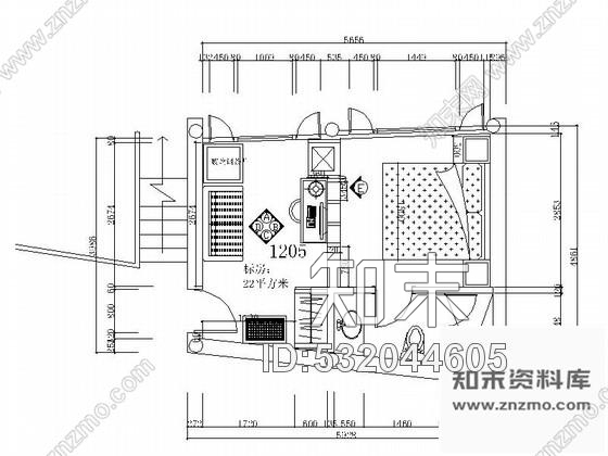 施工图云南某古建客栈标间1205装修图施工图下载【ID:532044605】