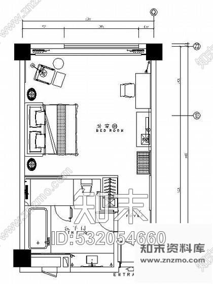 施工图厦门某假日大酒店1号客房施工图cad施工图下载【ID:532054660】