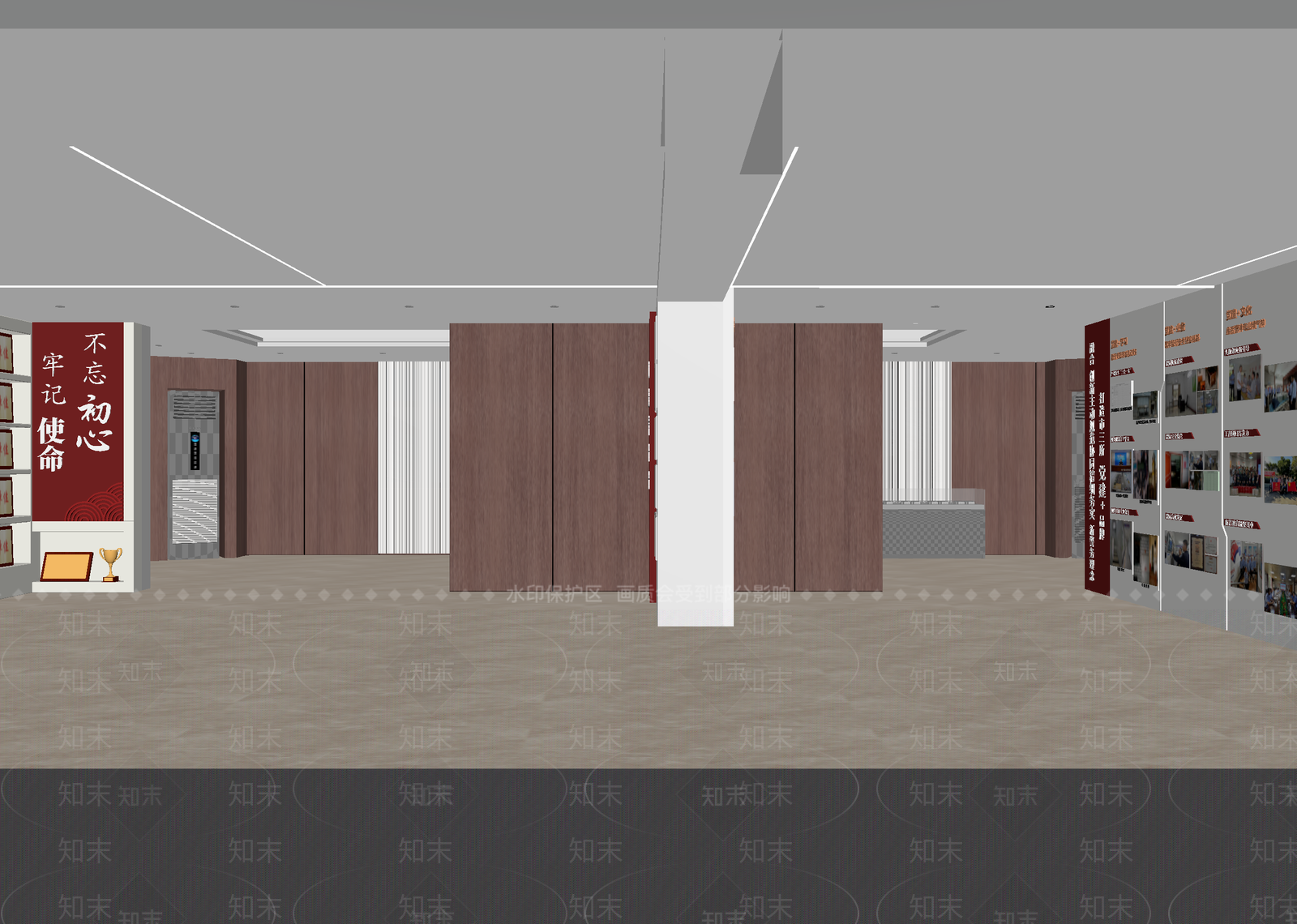 现代党建展厅3D模型下载【ID:1215165256】