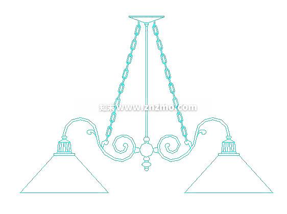吊灯cad施工图下载【ID:178036171】