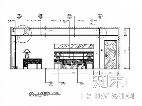 [株洲]现代豪华酒店客房CAD施工图施工图下载【ID:166182134】