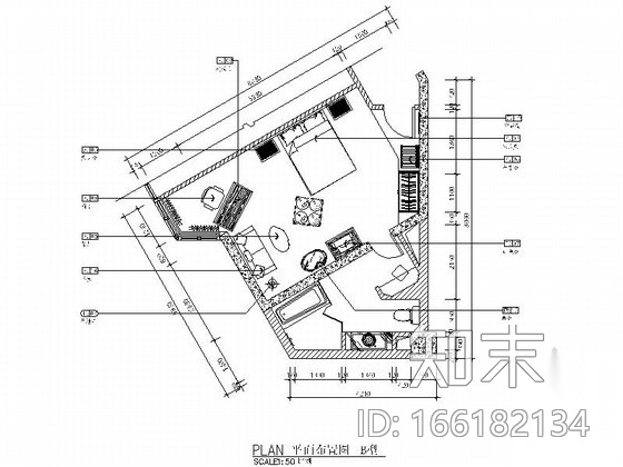 [株洲]现代豪华酒店客房CAD施工图施工图下载【ID:166182134】