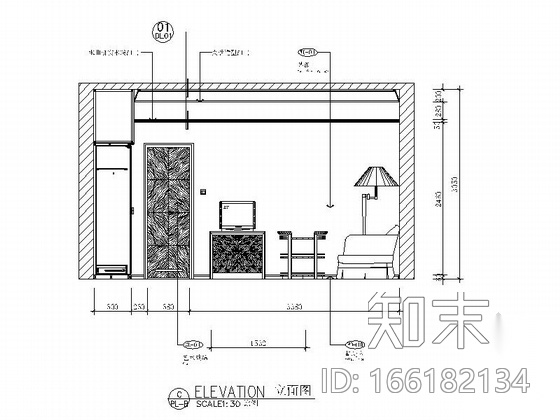 [株洲]现代豪华酒店客房CAD施工图施工图下载【ID:166182134】