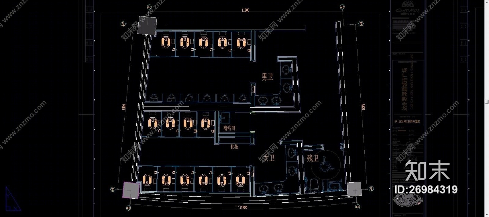 达州罗浮新城市广场施工图纸（CAD施工图纸）cad施工图下载【ID:26984319】