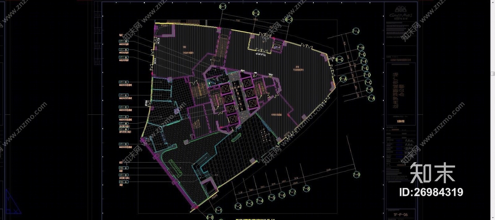 达州罗浮新城市广场施工图纸（CAD施工图纸）cad施工图下载【ID:26984319】