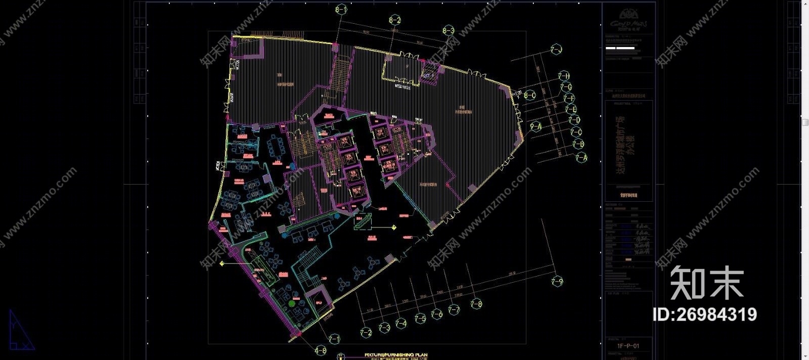 达州罗浮新城市广场施工图纸（CAD施工图纸）cad施工图下载【ID:26984319】