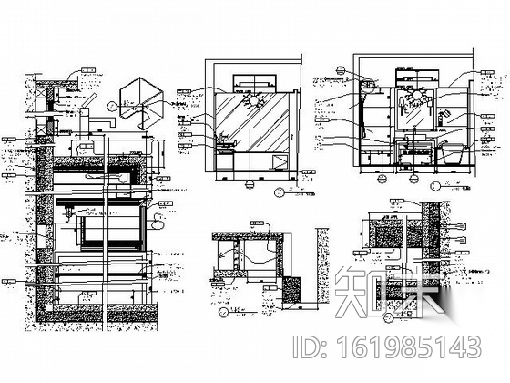 [成都]高档商务酒店标准套房施工图cad施工图下载【ID:161985143】