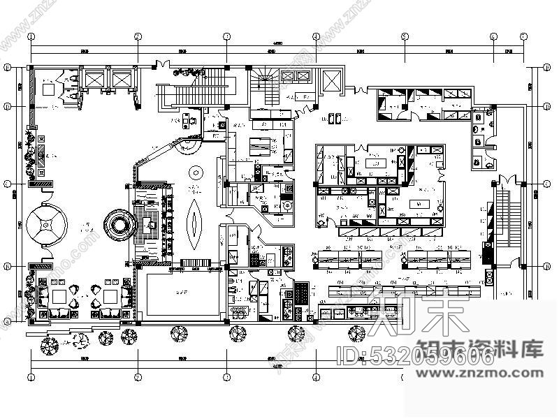 施工图知名品牌连锁酒店装修图cad施工图下载【ID:532059606】