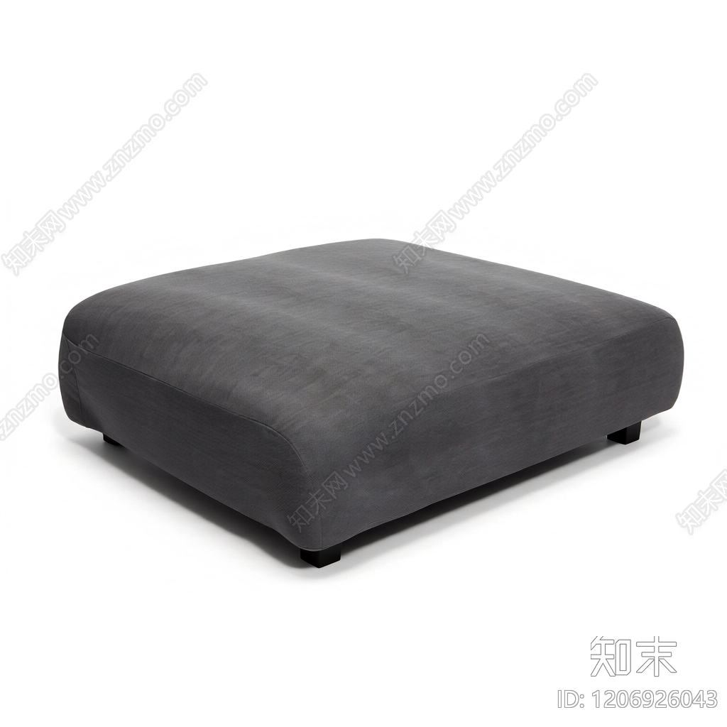 灰色布艺脚凳3D模型下载【ID:1206926043】