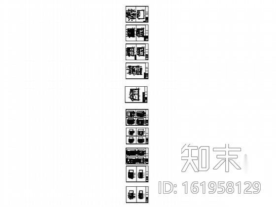 [重庆]现代简约四星级酒店商务套房装修施工图cad施工图下载【ID:161958129】