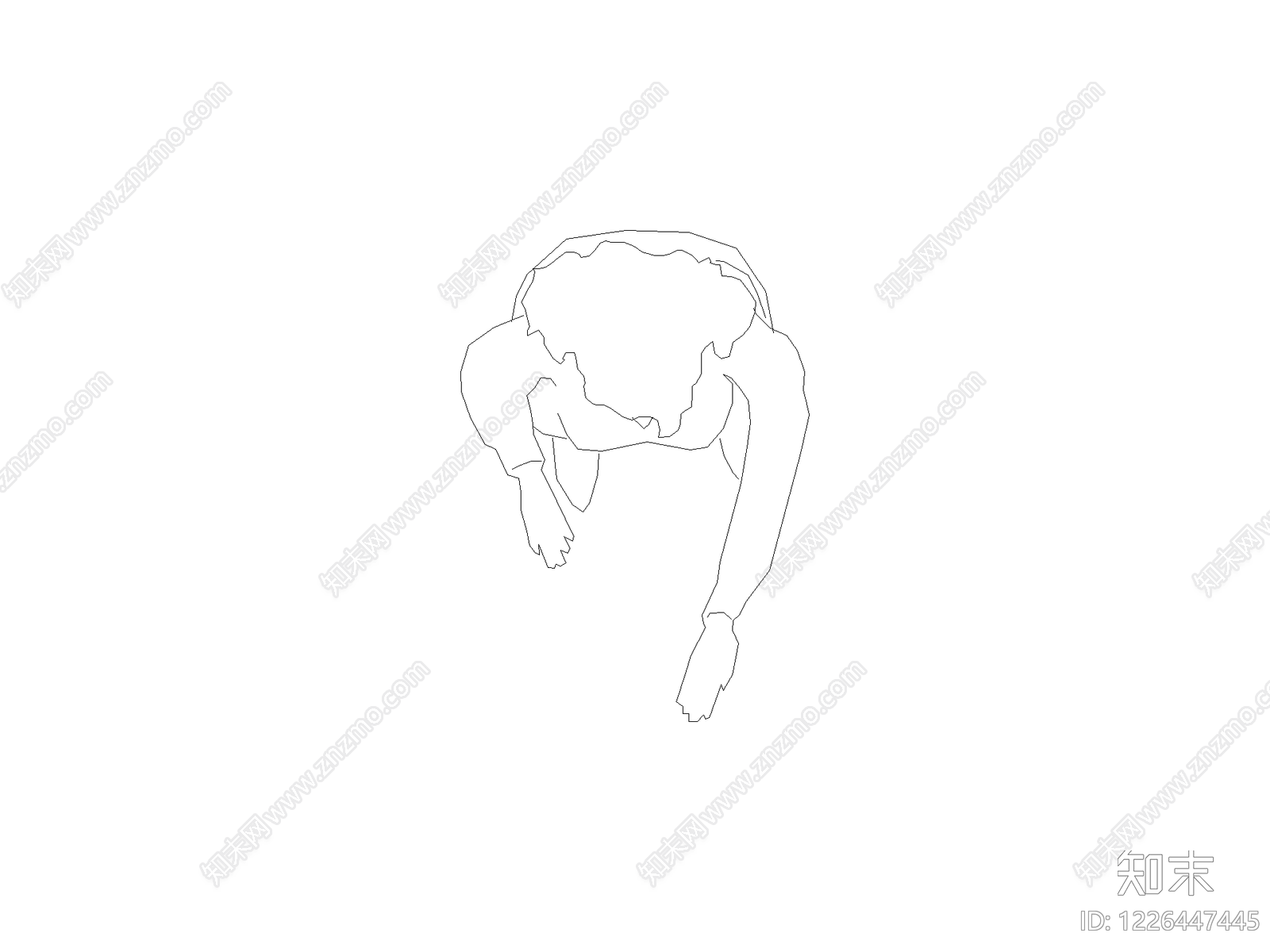 现代人物CAD图纸
