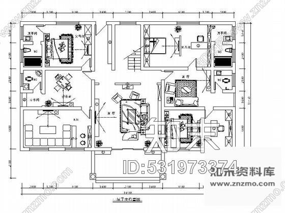 施工图湖南梦幻田园风格三层别墅室内设计施工图含效果图cad施工图下载【ID:531973374】