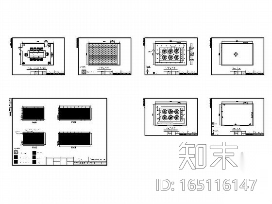 30平方会议室装修图cad施工图下载【ID:165116147】